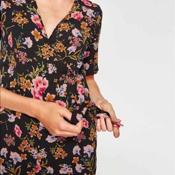 NWT ZARA Trafaluc Collection Floral Jumpsuit Small - Picture 8 of 9